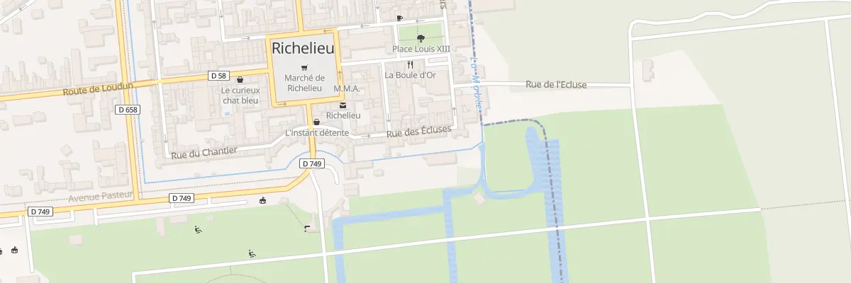 Plan du 13 Rue des Ecluses à Richelieu