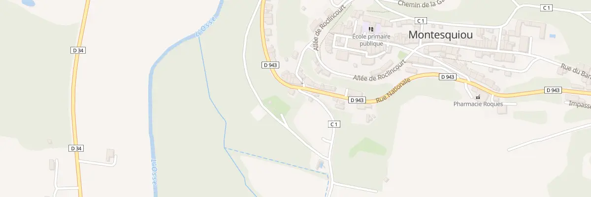 Plan du 5076A Cd d’Auch A Pau (Rt Bassoues) à Montesquiou