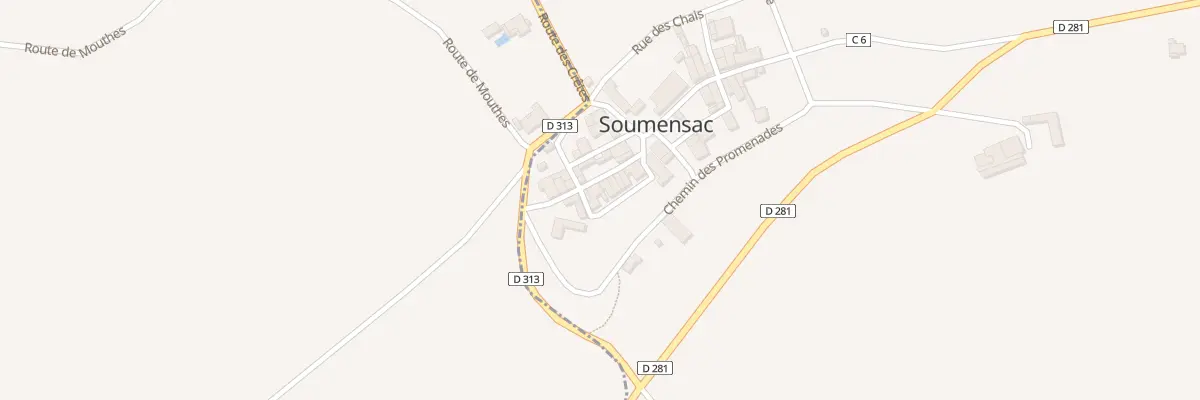 Plan du 7 Soumensac Bourg à Soumensac