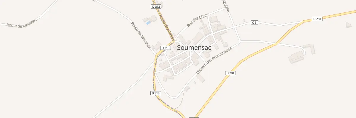 Plan du 18 Soumensac Bourg à Soumensac