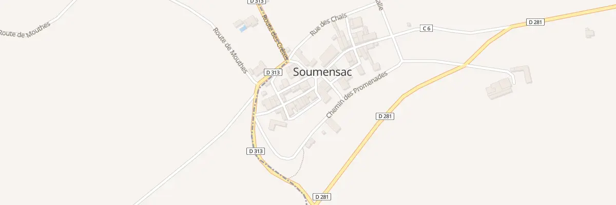 Plan du 3 Soumensac Bourg à Soumensac