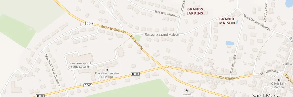 Plan de la Rue Anciens Combattants Afn à Saint-Mars-d’Outillé