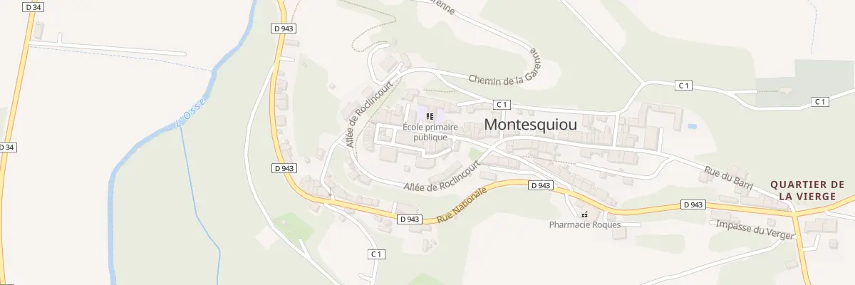Plan du 5036 Rue Nationale à Montesquiou