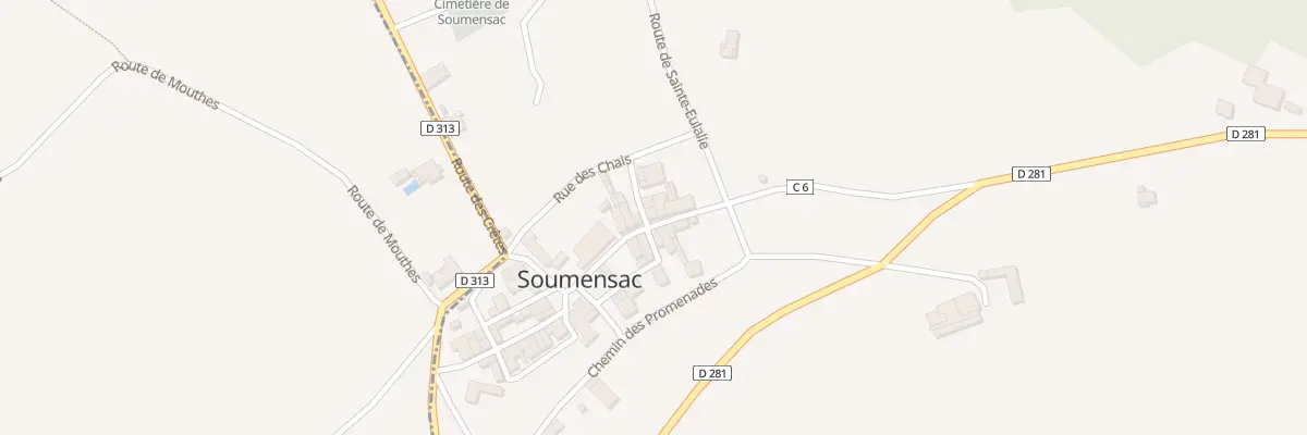 Plan du 9991 Soumensac Bourg à Soumensac