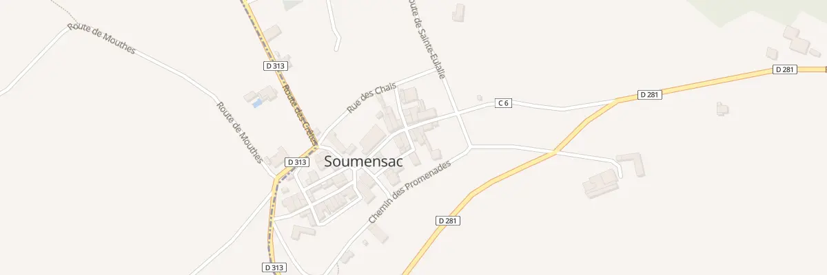 Plan du 24 Soumensac Bourg à Soumensac