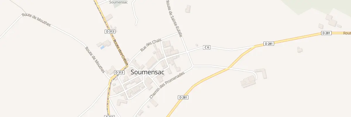 Plan du 9999 Soumensac Bourg à Soumensac