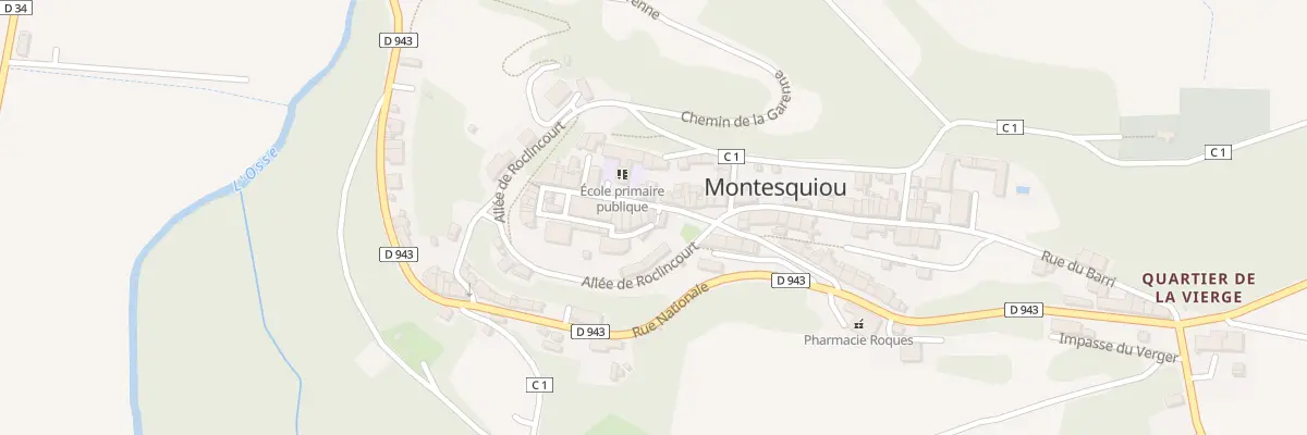 Plan du 5033A Rue Nationale à Montesquiou
