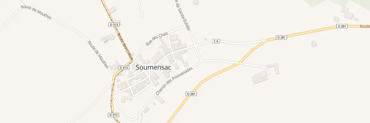 Plan du 27 Soumensac Bourg à Soumensac