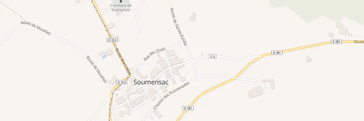 Plan du 31 Soumensac Bourg à Soumensac