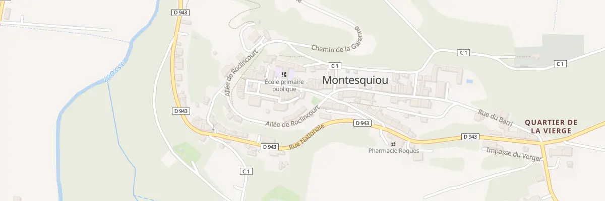 Plan du 5033 Rue Nationale à Montesquiou