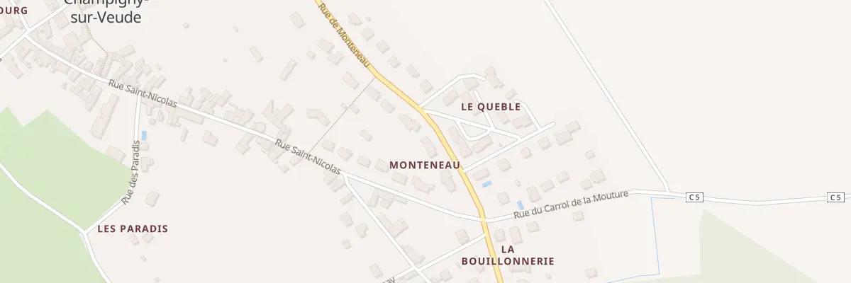 Plan du 12 Rue de Monteneau à Champigny-sur-Veude