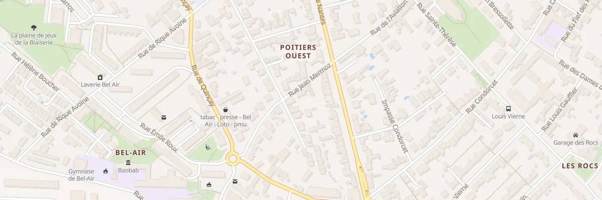 Plan du 11 Rue Jean Mermoz à Poitiers