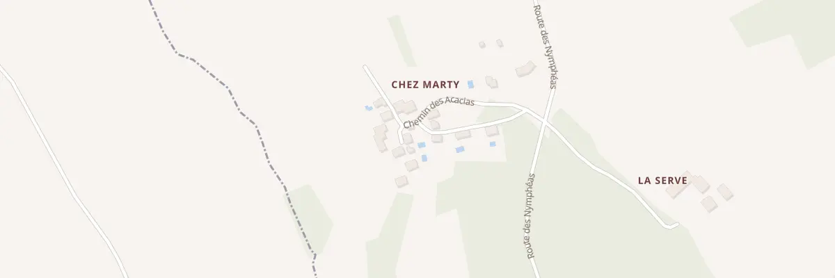 Plan du 180 Chez Marty à Bertric-Burée