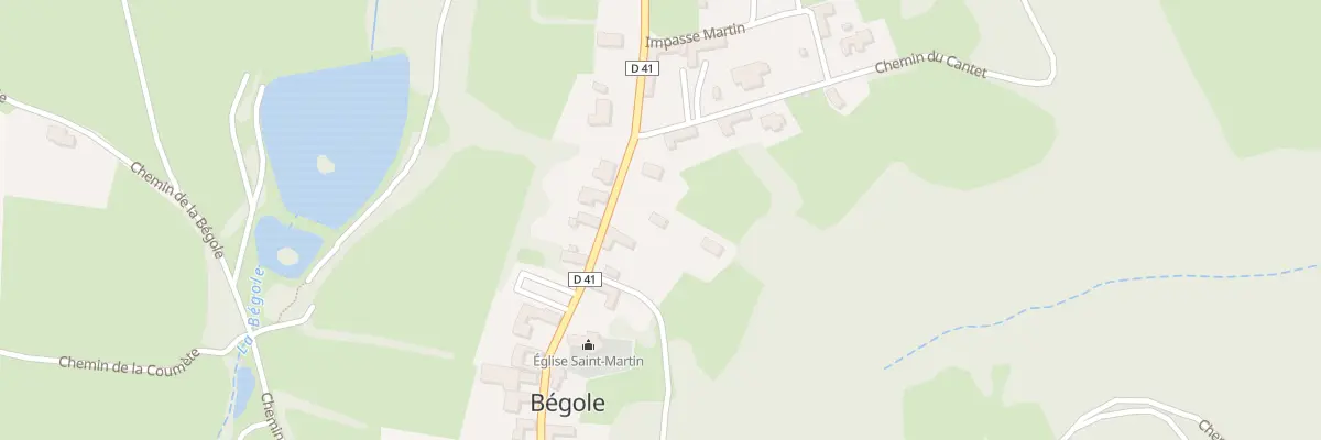 Plan du 38 Rte du Village à Bégole