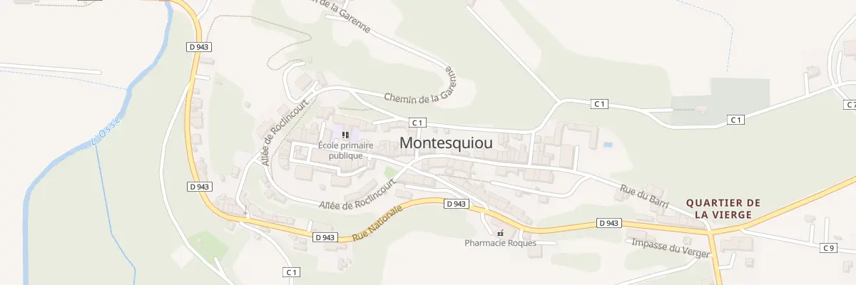 Plan du 1 Rue du Barri à Montesquiou