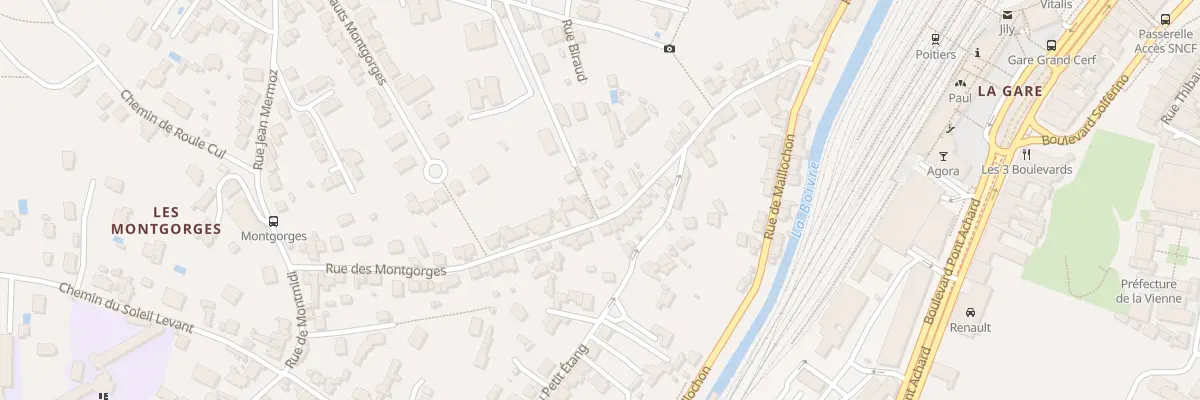 Plan du 30 Rue des Montgorges à Poitiers