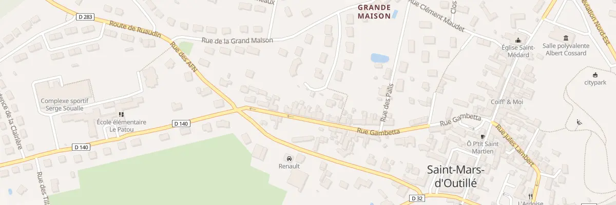 Plan du 34 Rue Gambetta à Saint-Mars-d’Outillé