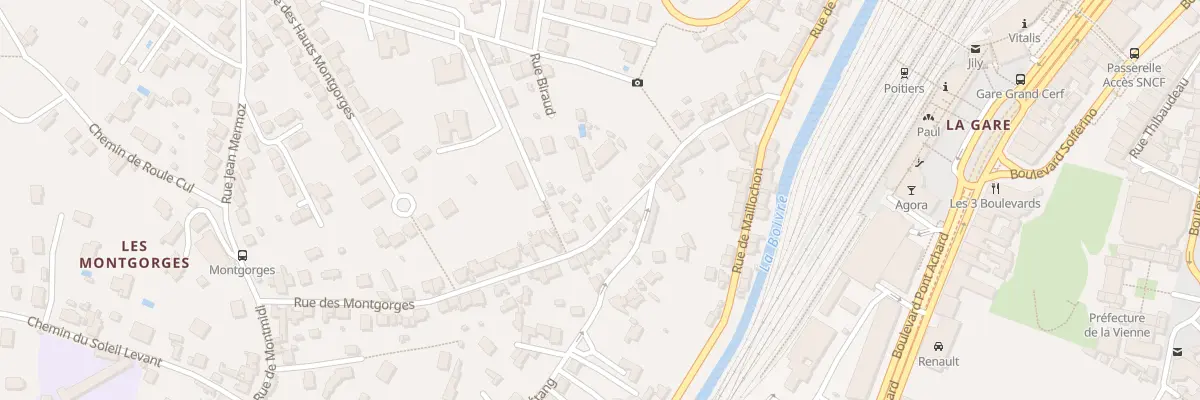 Plan du 24 Rue des Montgorges à Poitiers