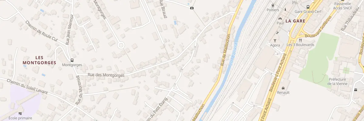 Plan du 27 Rue des Montgorges à Poitiers