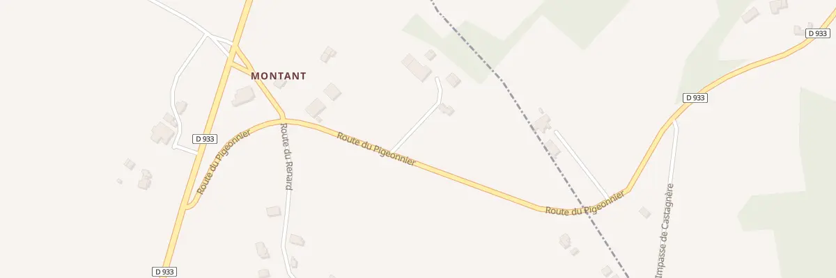 Plan du 383 Rte du Pigeonnier à Peyrière