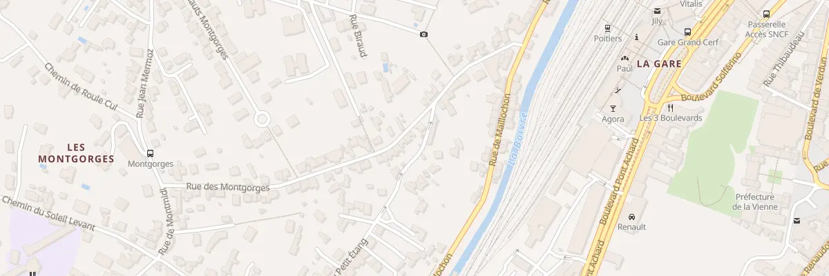 Plan du 21 Rue des Montgorges à Poitiers
