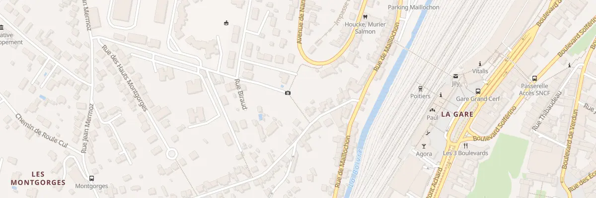 Plan du 14 Rue des Montgorges à Poitiers