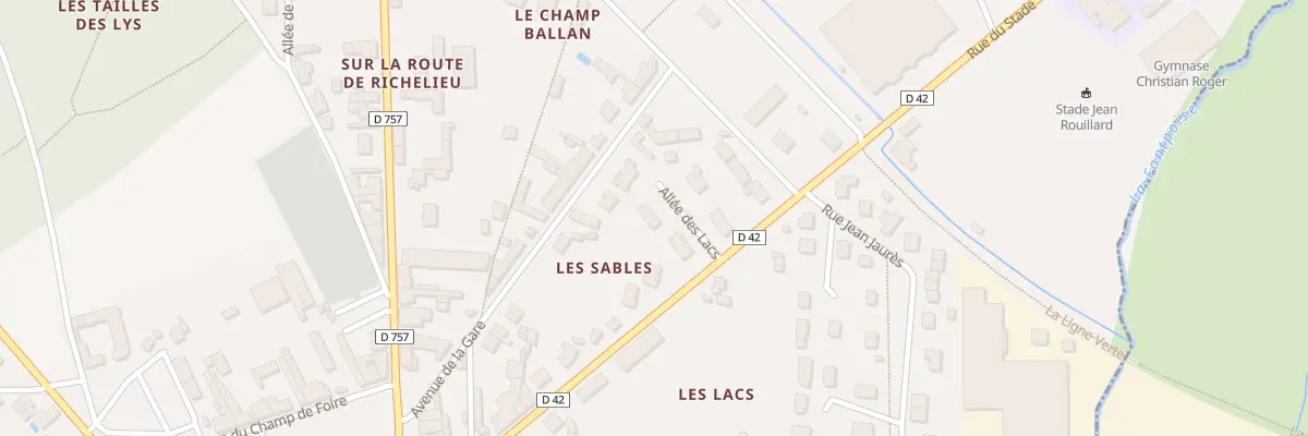 Plan du 4 All des Lacs à Lencloître