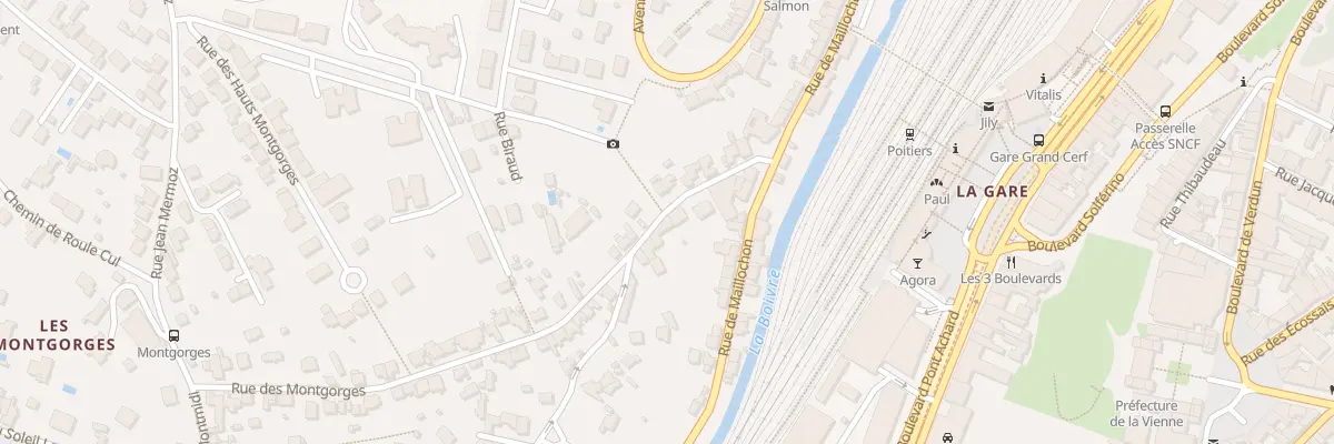 Plan du 9 Rue des Montgorges à Poitiers