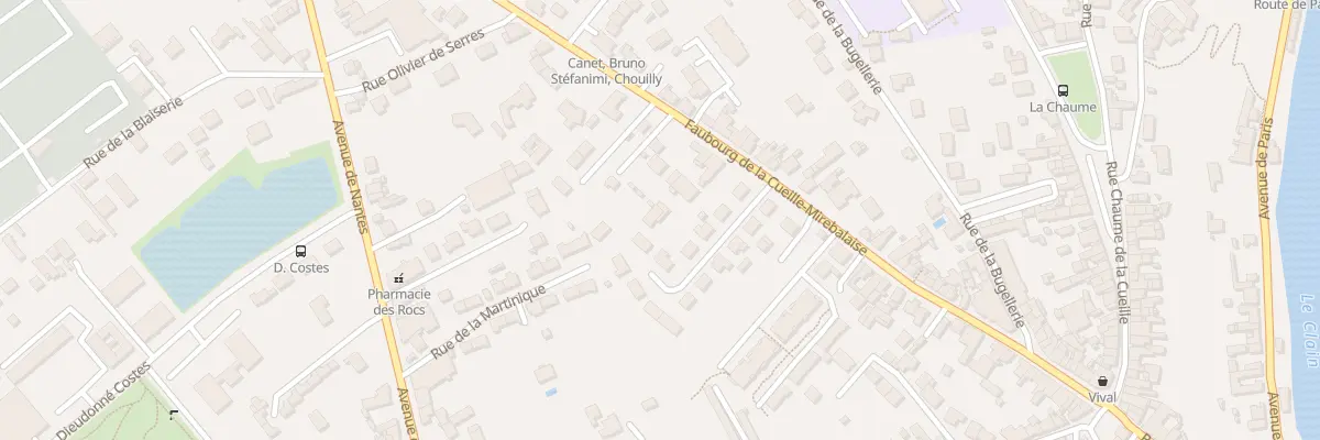 Plan du 61 Rue du Fbg Cueille Mirebalaise à Poitiers