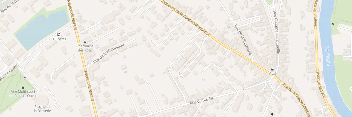 Plan du 53 Rue du Fbg Cueille Mirebalaise à Poitiers