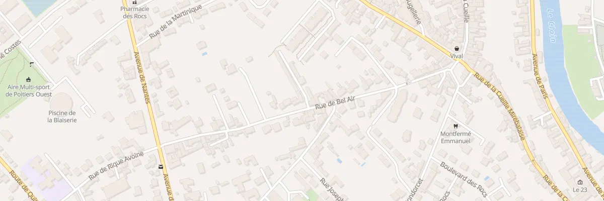 Plan du 38 Rue de Bel’Air à Poitiers