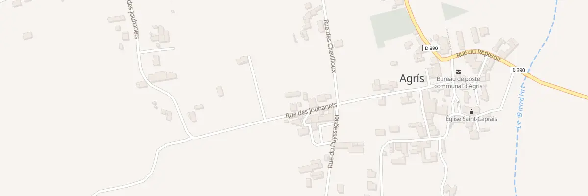 Plan du 94 Rue Es Jouhanets à Agris