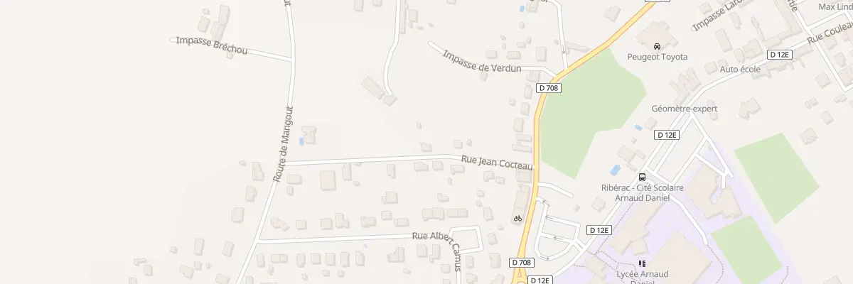 Plan du 3 Rue Jean Cocteau à Ribérac