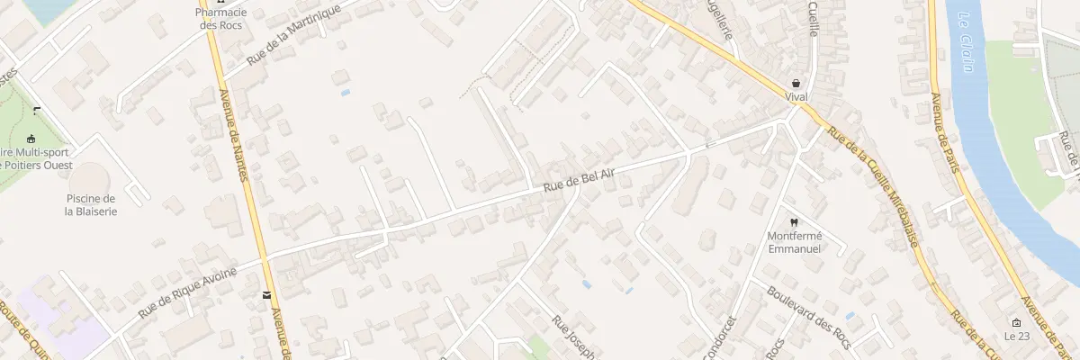 Plan du 36 Rue de Bel’Air à Poitiers