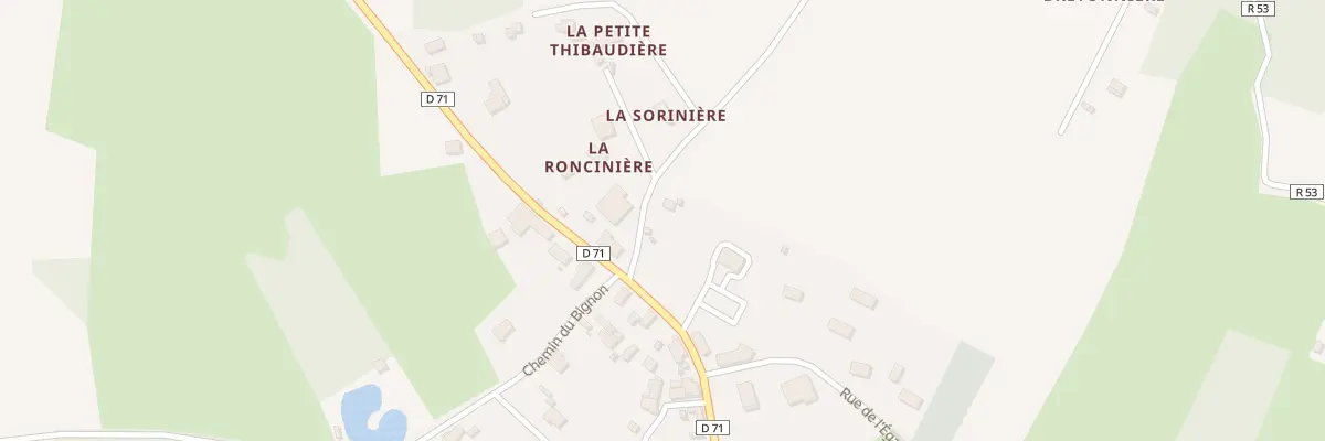 Plan de La Ronciniere à Lavernat