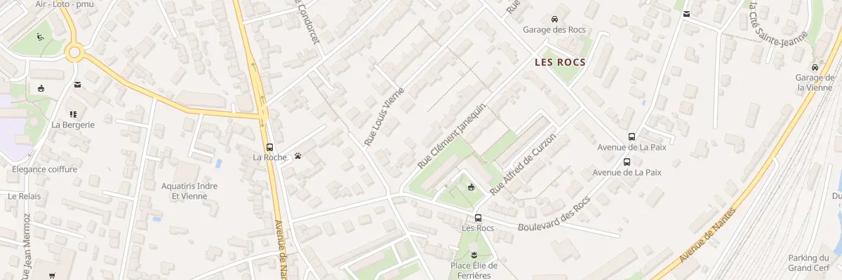 Plan du 7 Rue Clement Jannequin à Poitiers