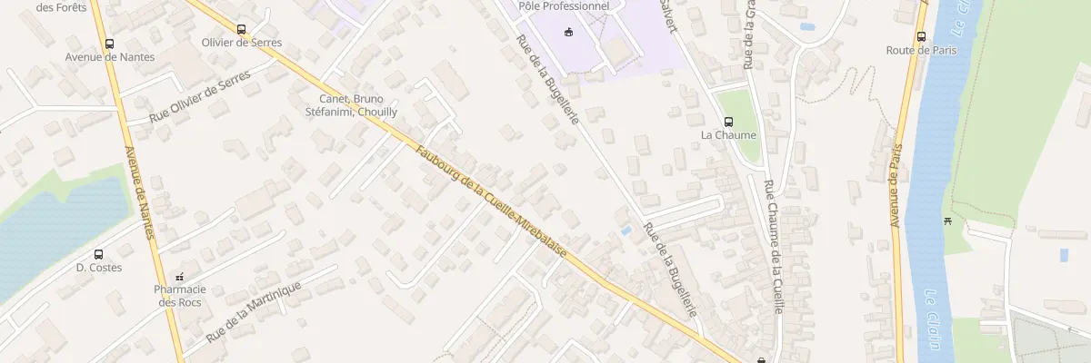 Plan du 68 Rue du Fbg Cueille Mirebalaise à Poitiers
