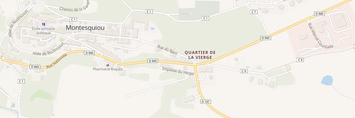 Plan du 66 A la Vierge à Montesquiou