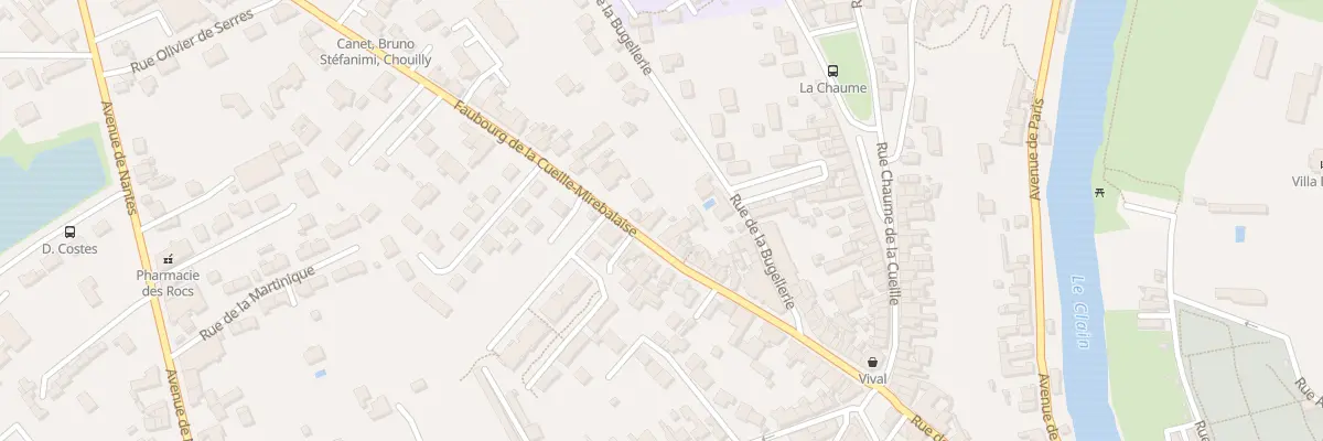 Plan du 56 Rue du Fbg Cueille Mirebalaise à Poitiers