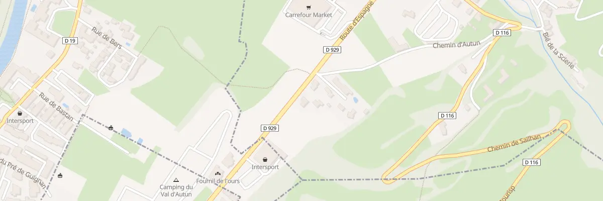 Plan du 5104 Autun Nougaro et Pouyestas à Bourisp
