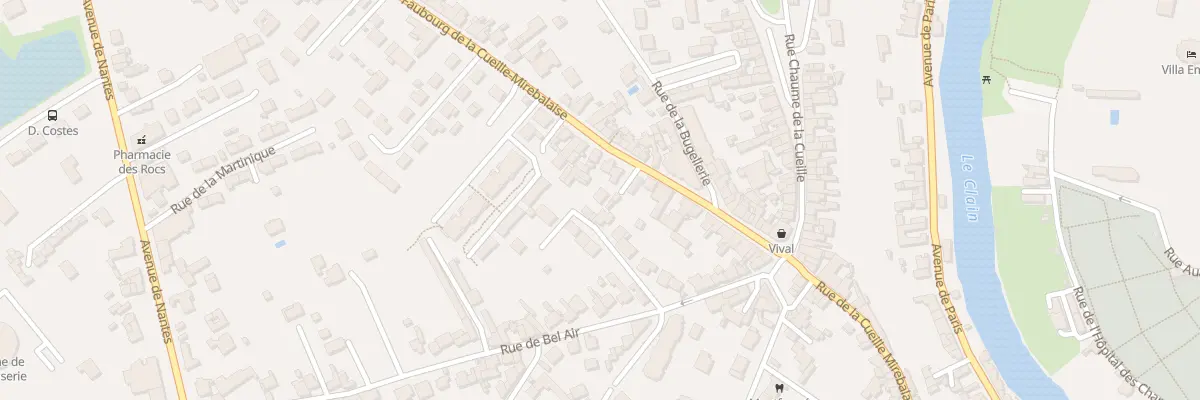 Plan du 35 Rue du Fbg Cueille Mirebalaise à Poitiers
