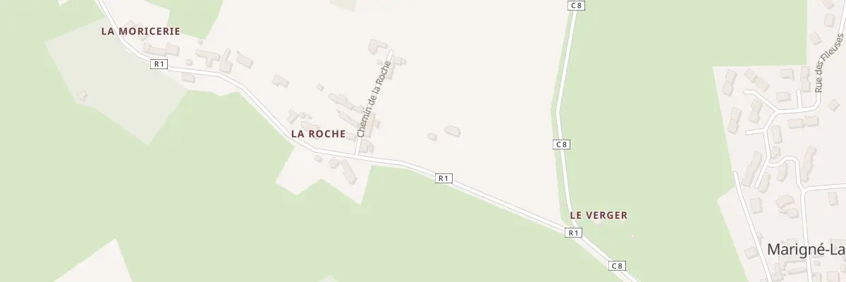 Plan du 2 La Roche à Marigné-Laillé