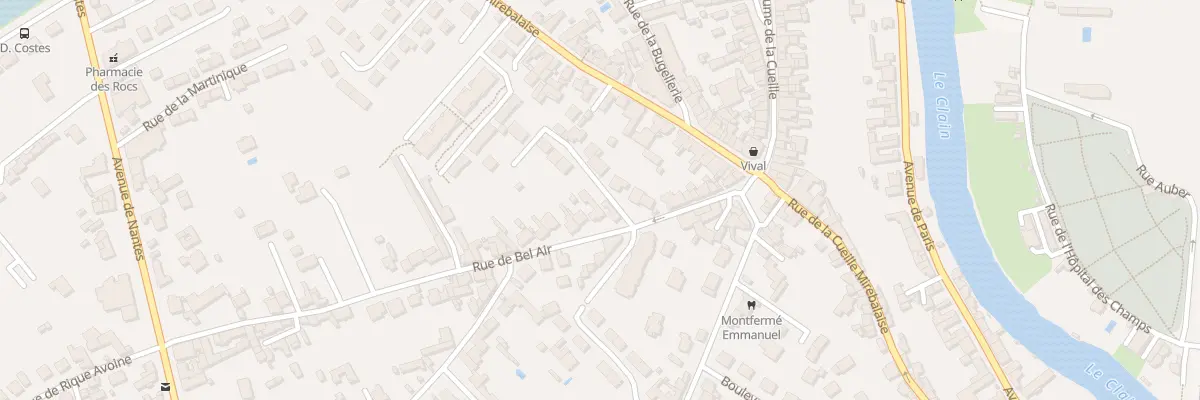 Plan du 16 Rue de Bel’Air à Poitiers