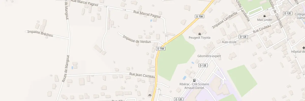 Plan du 23 Av de Verdun à Ribérac