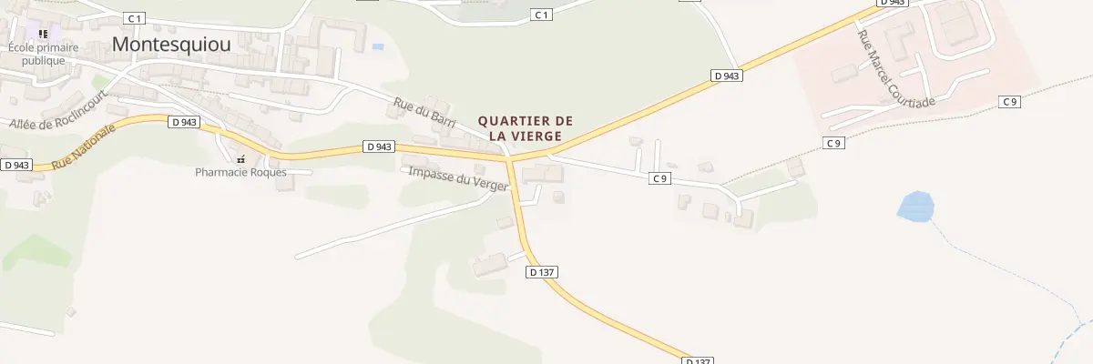 Plan du 70 A la Vierge à Montesquiou
