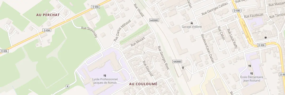 Plan du 8 Rue Maurice Ravel à Nérac