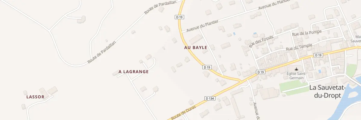 Plan du 135 Rte de Sainte Foy à La Sauvetat-du-Dropt