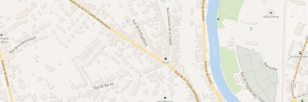 Plan du 18 Rue du Fbg Cueille Mirebalaise à Poitiers