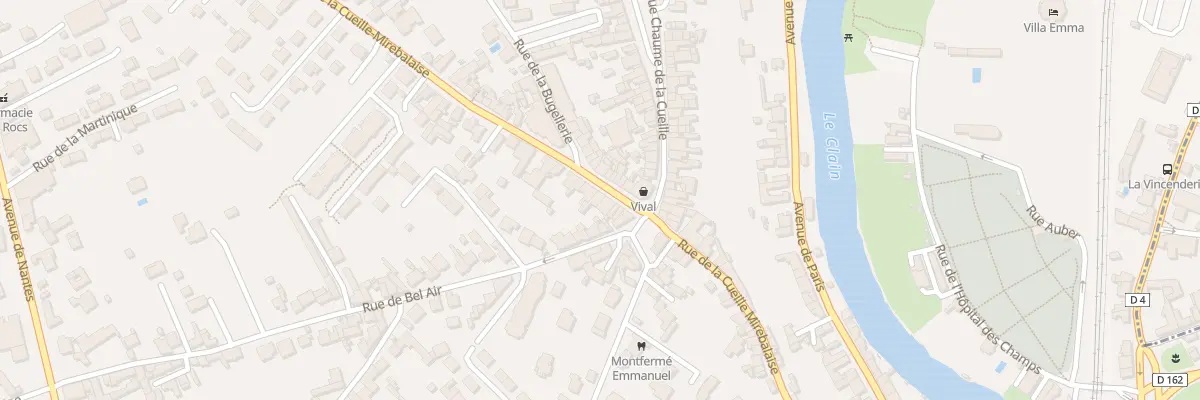 Plan du 13 Rue du Fbg Cueille Mirebalaise à Poitiers