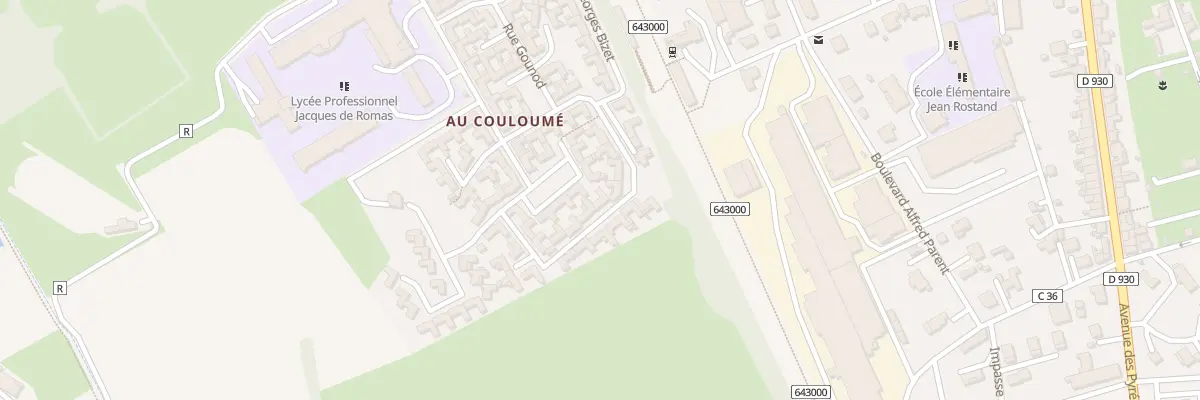 Plan du 10 Rue Frédéric Chopin à Nérac